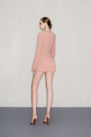 CEM Sharp tailored structured shoulders mini dress jacket, stylish dress with a fitted silhouette and modern design.