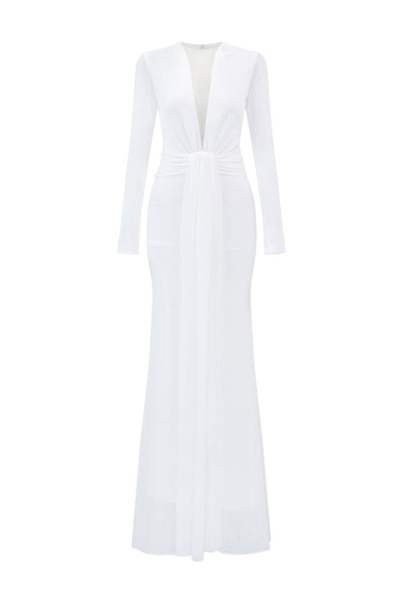corset organza maxi dress in white Ivory Floral Organza Wedding Dress with Corset | Puffy Skirt & Long Train | Detachable Puff Sleeves