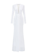 Vesta Dress maxi dress by Arti Apparel featuring a flowing fabric, sleeveless design, and elegant silhouette.