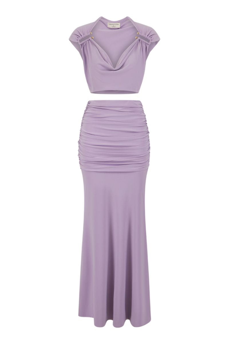 OLERIA CO-ORD SET IN PURPLE - CULT MIA
