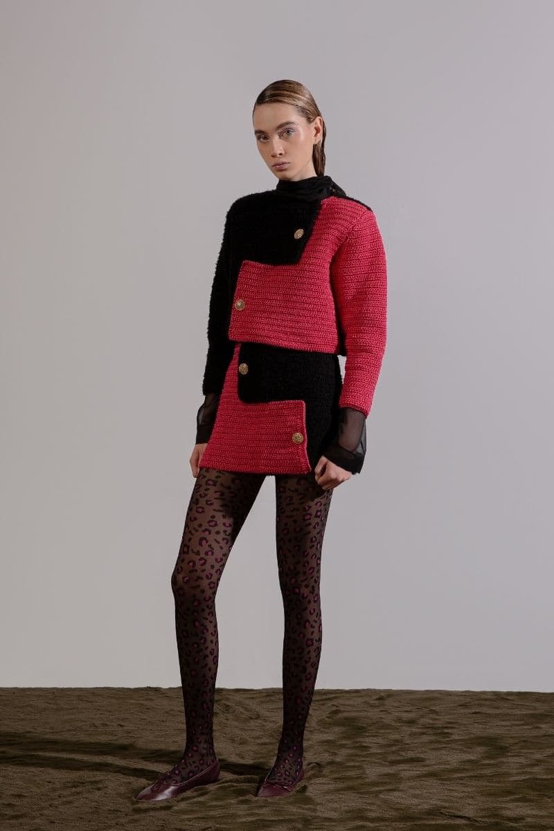 BRIJY PINK COLOR BLOCK JACKET - CULT MIA