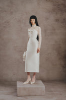 Ivory lace Grace dress by White Plan, elegant gown with intricate lace details, perfect for formal occasions.
