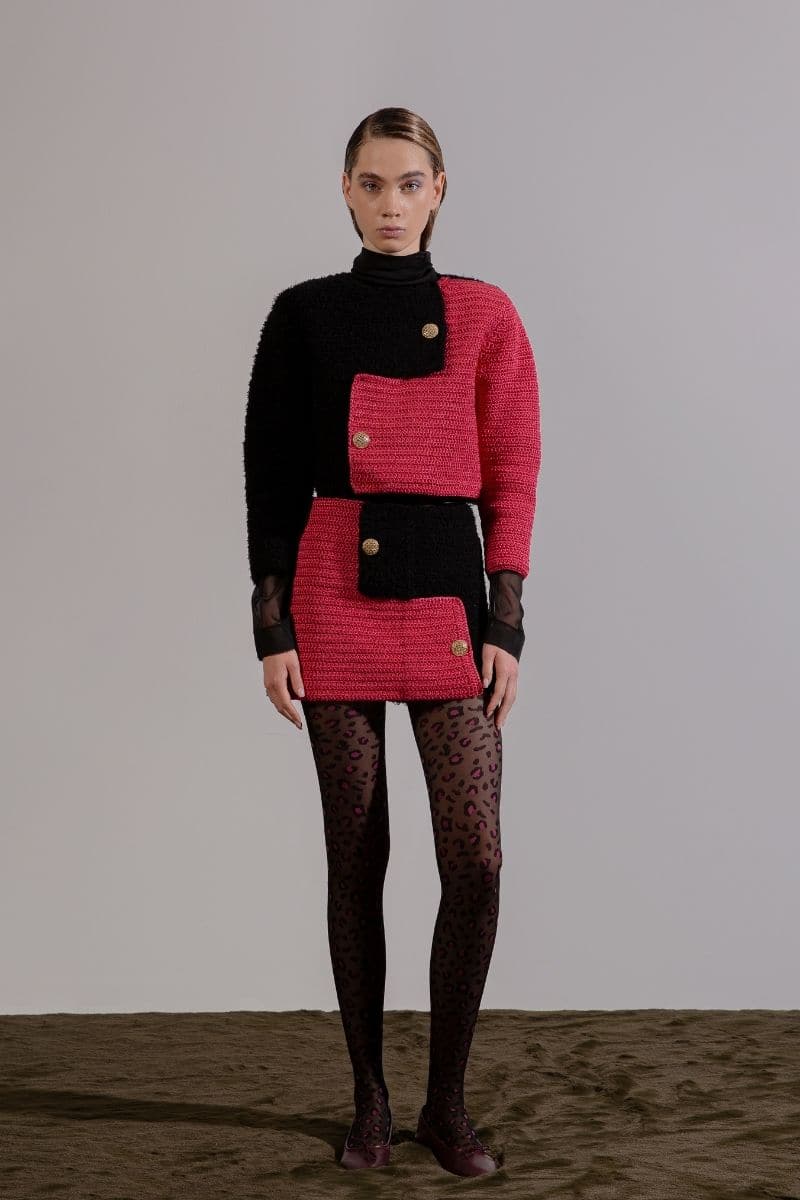 BRIJY PINK COLOR BLOCK JACKET - CULT MIA