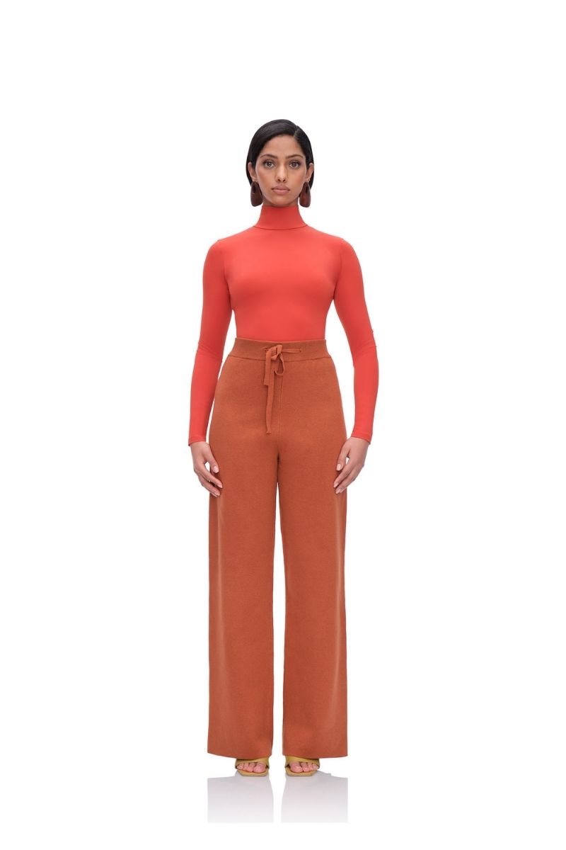 ALLY KNIT PANTS IN PUMPKIN - CULT MIA