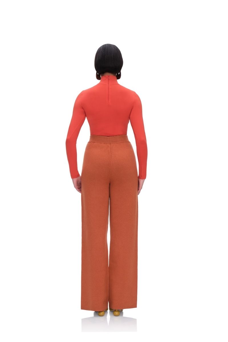 ALLY KNIT PANTS IN PUMPKIN - CULT MIA
