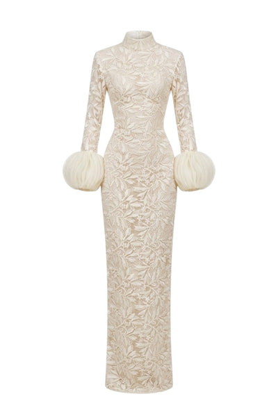 AURA LACE COLUMN DRESS AURA LACE COLUMN DRESS