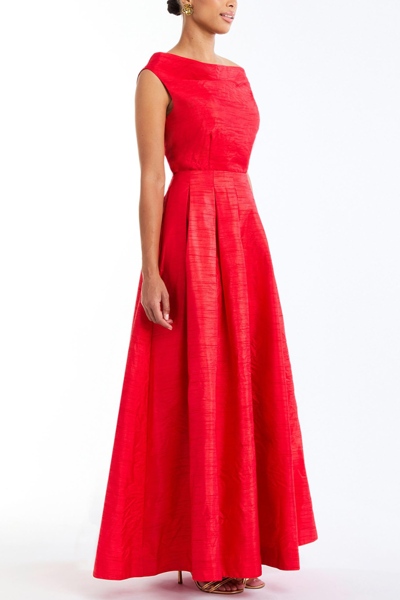 Red draped top by Mestiza New York featuring a stylish, flowing design and elegant fit, perfect for casual or dressy occasions.