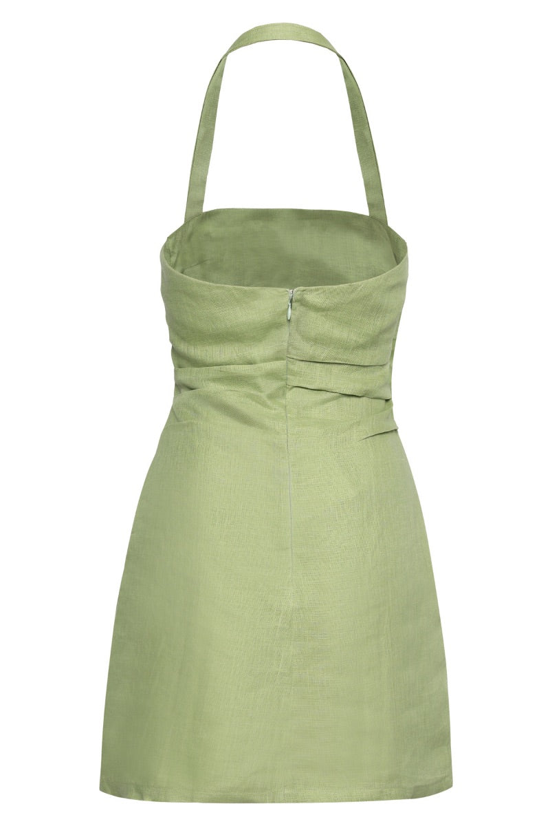 LUCIA DRESS IN SAGE GREEN - CULT MIA