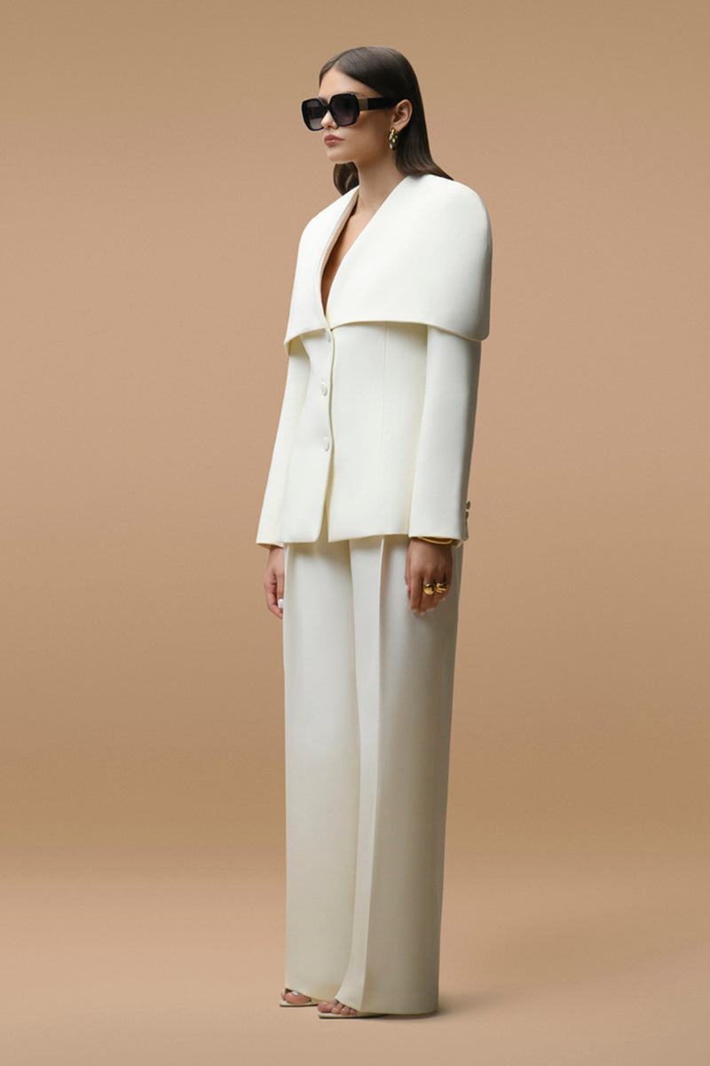 Matters Sadie ivory co-ords set featuring a stylish top and matching pants, perfect for casual or dressy occasions.