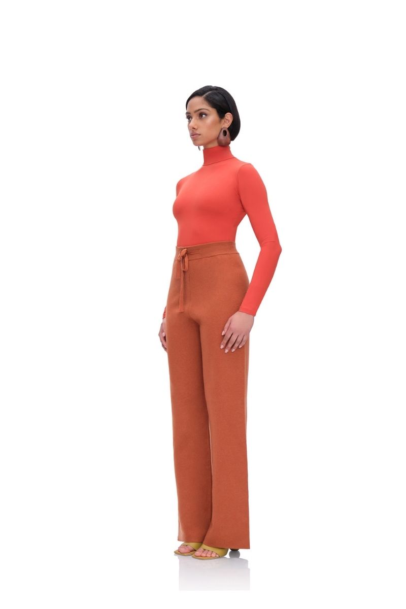 ALLY KNIT PANTS IN PUMPKIN - CULT MIA