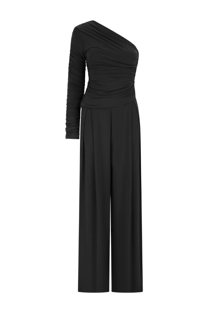 NEPETA TOP AND PANTS SET IN BLACK - CULT MIA