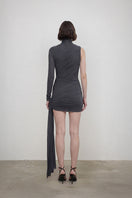 Deme By Gabriella Obsidia mini dress, stylish sleeveless black dress with fitted silhouette and modern design.