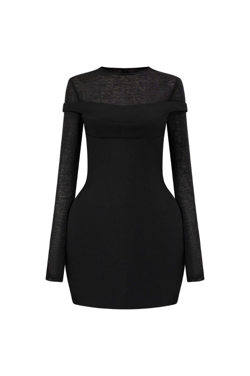 SELMA BLACK MIDI BODYCON DRESS | CULT MIA SELMA BLACK MIDI BODYCON DRESS | CULT MIA