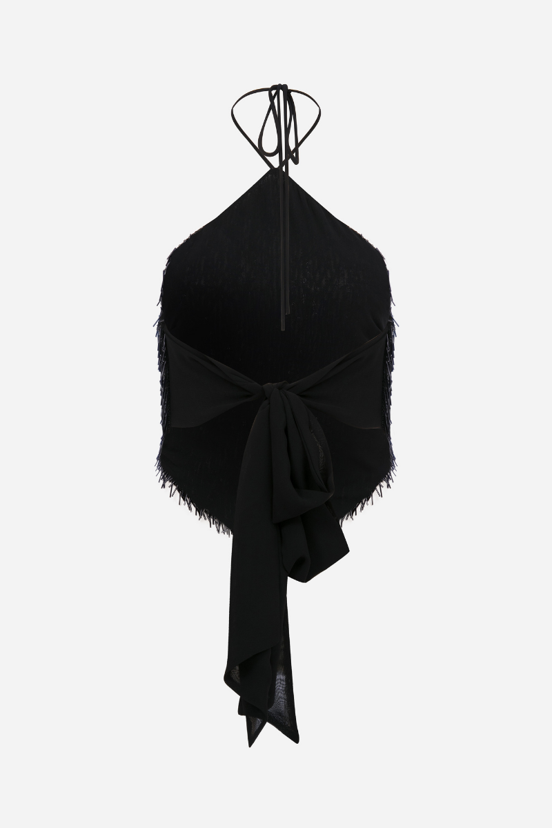 ALEXA TOP IN BLACK SEQUIN - CULT MIA