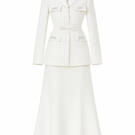White Plan Noven Set co-ords featuring a stylish matching top and pants ensemble, perfect for casual or chic occasions.