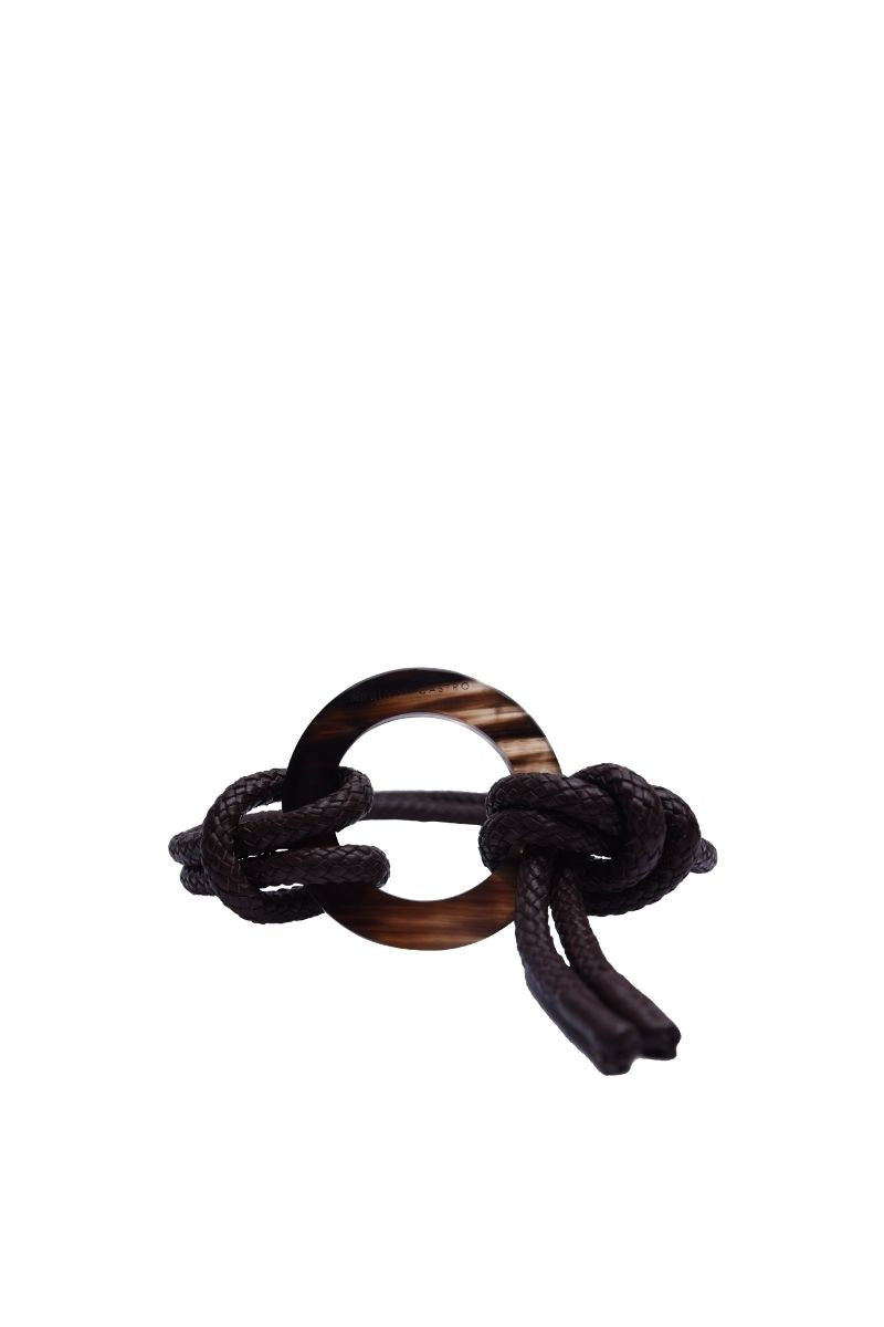 LE KNOT BELT LEATHER IN BROWN