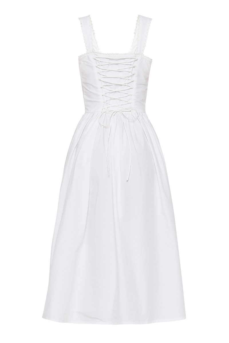 Summer Away LUNA MIDI DRESS IN White Summer Away LUNA MIDI DRESS IN White