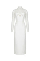 Ivory lace Grace gown by White Plan featuring elegant lace fabric and a flowing silhouette.