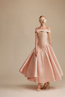 White Plan Lucent Dress midi dress, flowing fabric and elegant design, showcased in a full-length view.