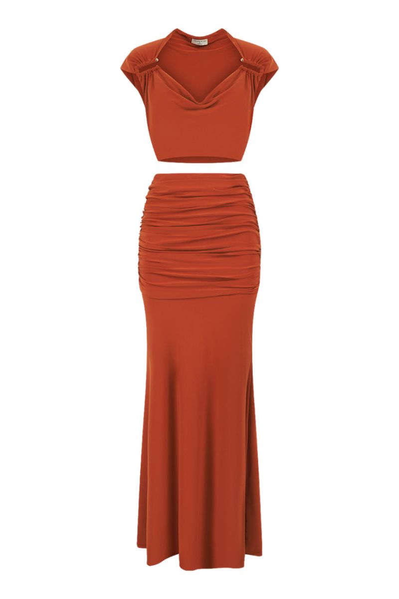 OLERIA CO-ORD SET IN ORANGE - CULT MIA