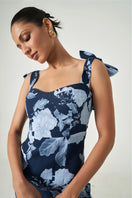 Midnight blue mini dress by Summer Away, stylish sleeveless dress with a fitted silhouette and elegant design.