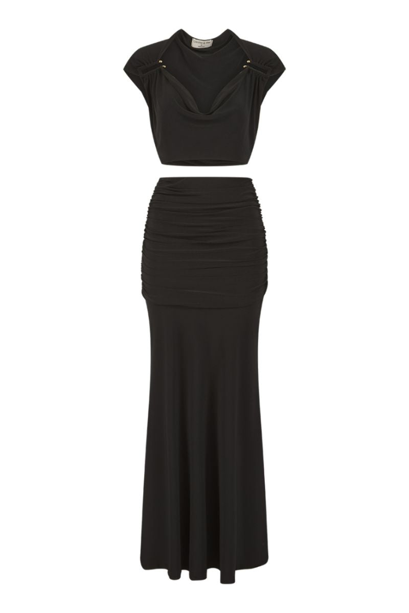 OLERIA CO-ORD SET IN BLACK - CULT MIA