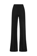 Black high-waisted wide-leg pants by CEM, showcasing the relaxed fit and flowy silhouette on a neutral background.