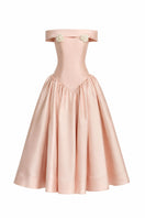 White Plan LUCENT midi dress with a flowing silhouette, featuring elegant fabric and a stylish design perfect for any occasion.