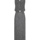 Gray long vest and maxi skirt co-ords by Lecia, featuring a stylish matching set with layered fabric and a relaxed fit.