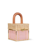 Pink Waiwai Rio Cacau Bag in top handle style with sleek design and smooth finish, perfect for casual or elegant outfits.