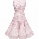 Pink BY HAÓ Rosalie draped mini dress showing a fitted silhouette and elegant draped detailing.