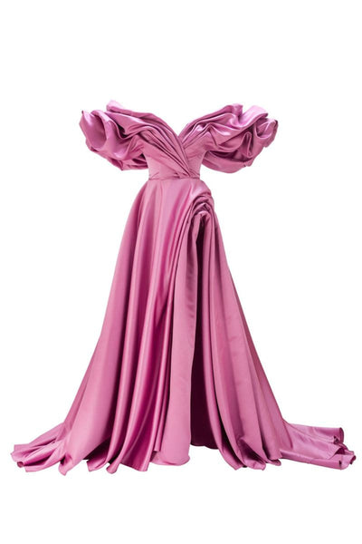 PINK VOLUME SCULPTED GOWN | CULT MIA