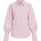 Pink New Thera shirt by Keira Tong, featuring a stylish design, short sleeves, and a comfortable fit, displayed on a hanger.