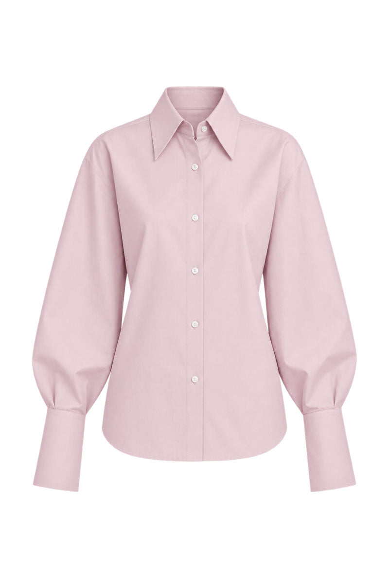 Pink New Thera shirt by Keira Tong, featuring a stylish design, short sleeves, and a comfortable fit, displayed on a hanger.