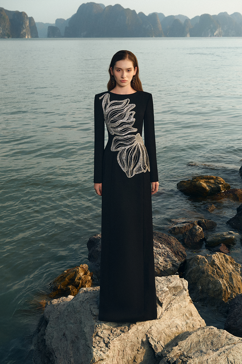 VELVET SATIN GOWN - CULT MIA