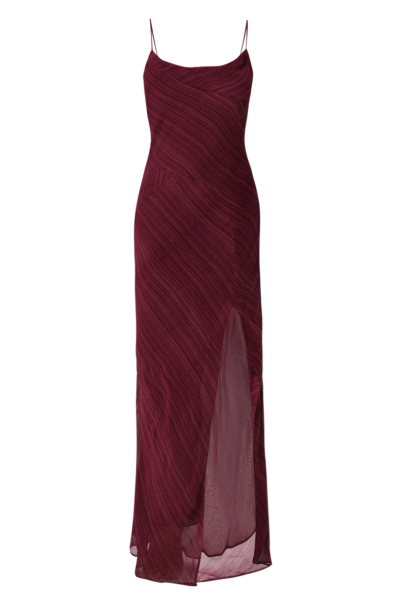 BARI DRESS IN MULBERRY ETCH - CULT MIA