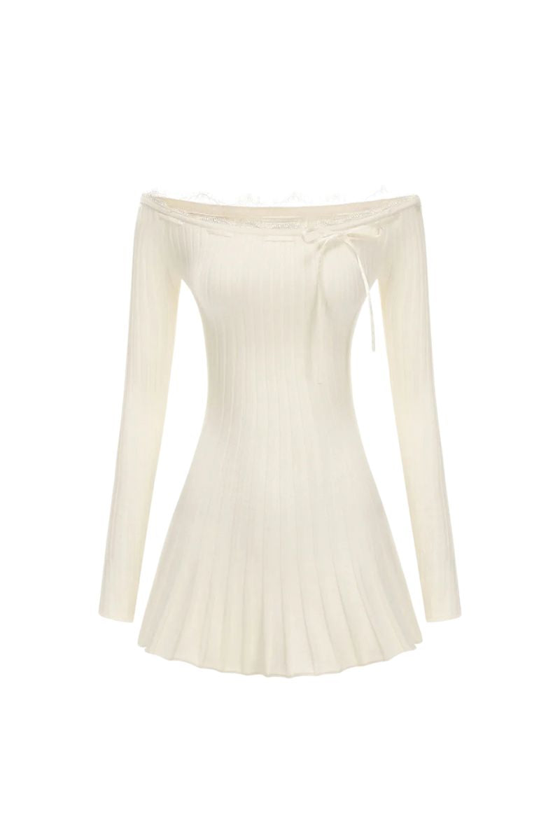 White Jenna mini dress by Nana Jacqueline, stylish sleeveless dress with a fitted silhouette and elegant design.