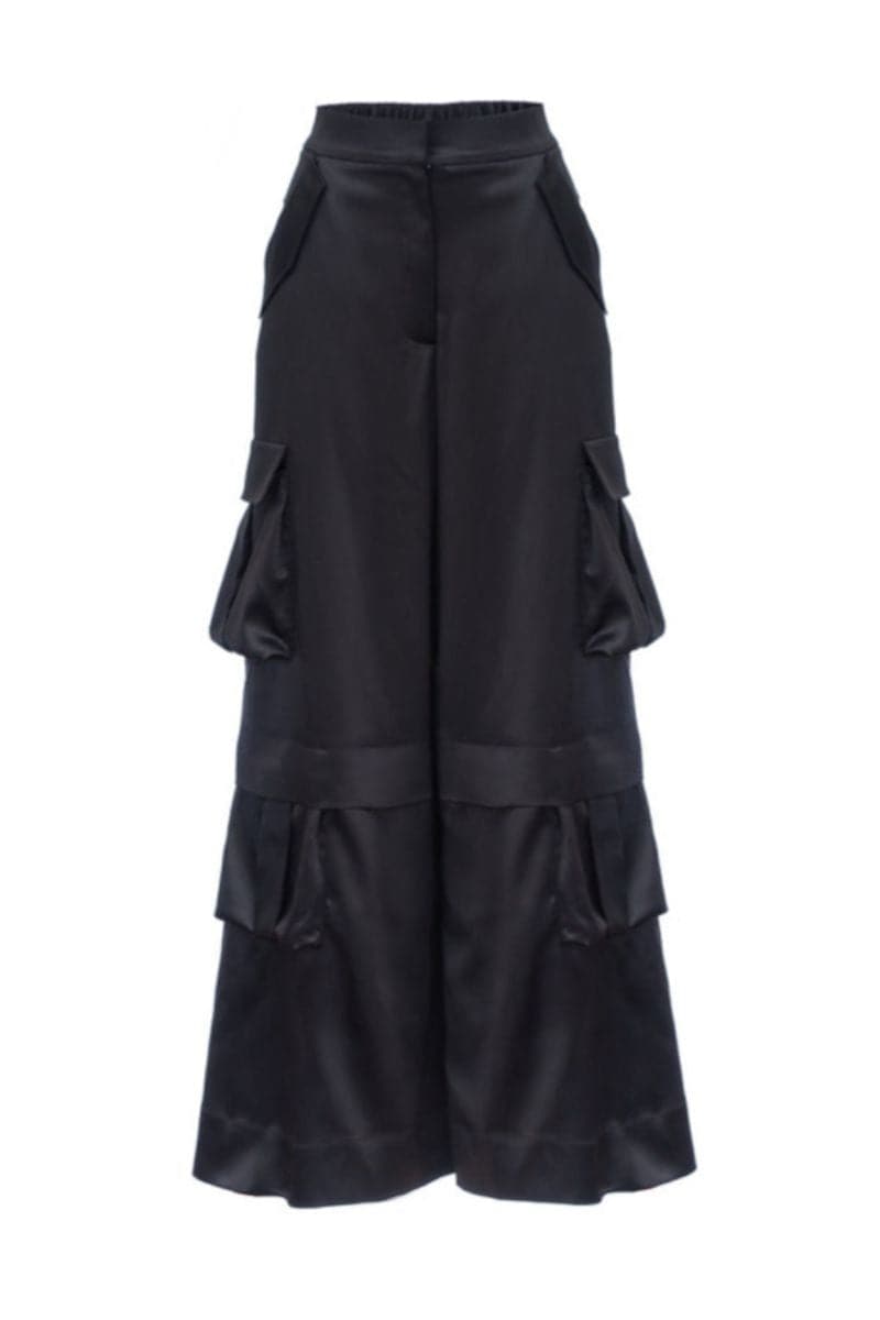 BLACK CARGO PANTS - CULT MIA