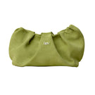 Rose de Mai Euphoria Lime clutch pouch with a vibrant green design, featuring a sleek, compact style perfect for accessories.