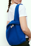 Blue Mercado Portobello bag by La Granni, stylish shoulder bag with a spacious design and durable fabric, shown in the image.