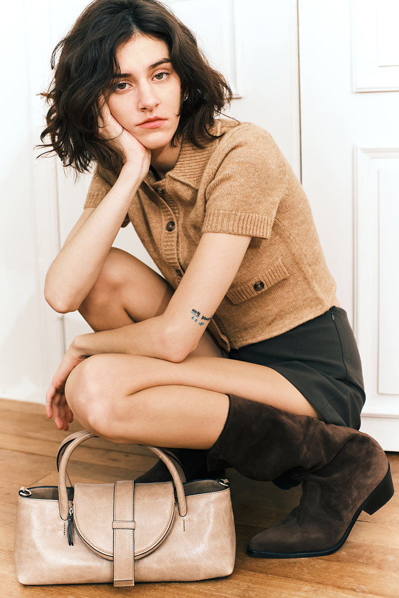 CASSEL BEIGE TOTE BAG IN BEIGE