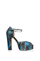 Terry de Havilland Lena Heels in Non Stop Disco style with sparkling, colorful embellishments and a stylish high heel design.