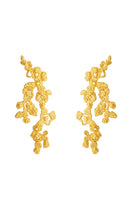Gold Riverstone earrings by Jude Benhalim featuring polished riverstone stones and elegant gold hooks.