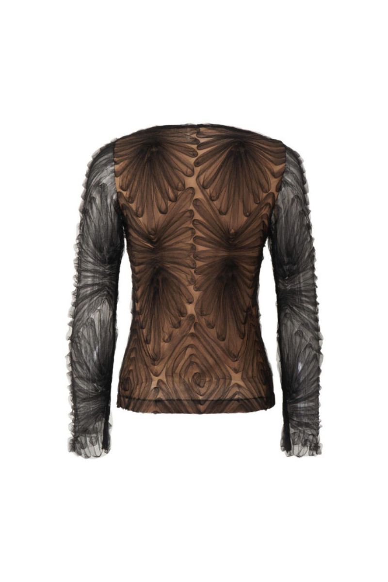 Arti Apparel Moss Top, casual long sleeve top in moss green fabric, displayed on a neutral background.