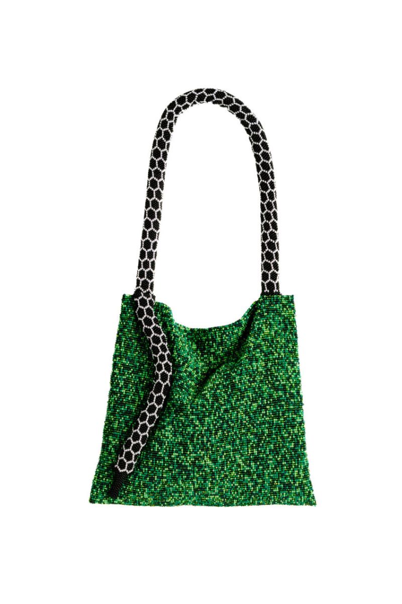 SERPENT BIG IN GREEN WITH BLACK AND WHITE - CULT MIA