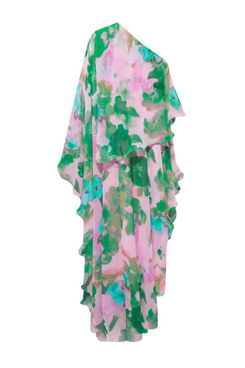ELLE DRESS IN SOFT PINK AND GREEN - CULT MIA