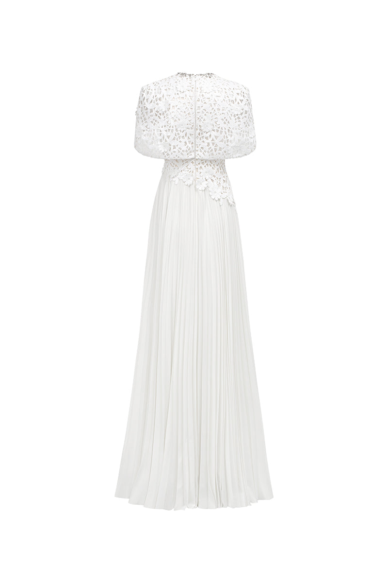 Tracy Studio grain weave gown featuring a flowing, textured fabric with a relaxed fit and elegant design.