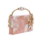 Emm Kuo BRANCUSE 14K gold hand-casted blush evening clutch with elegant design and textured surface, perfect for formal occasions.