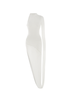 White POEM Hyperion maxi dress with flowing fabric and elegant design, perfect for summer or special occasions.
