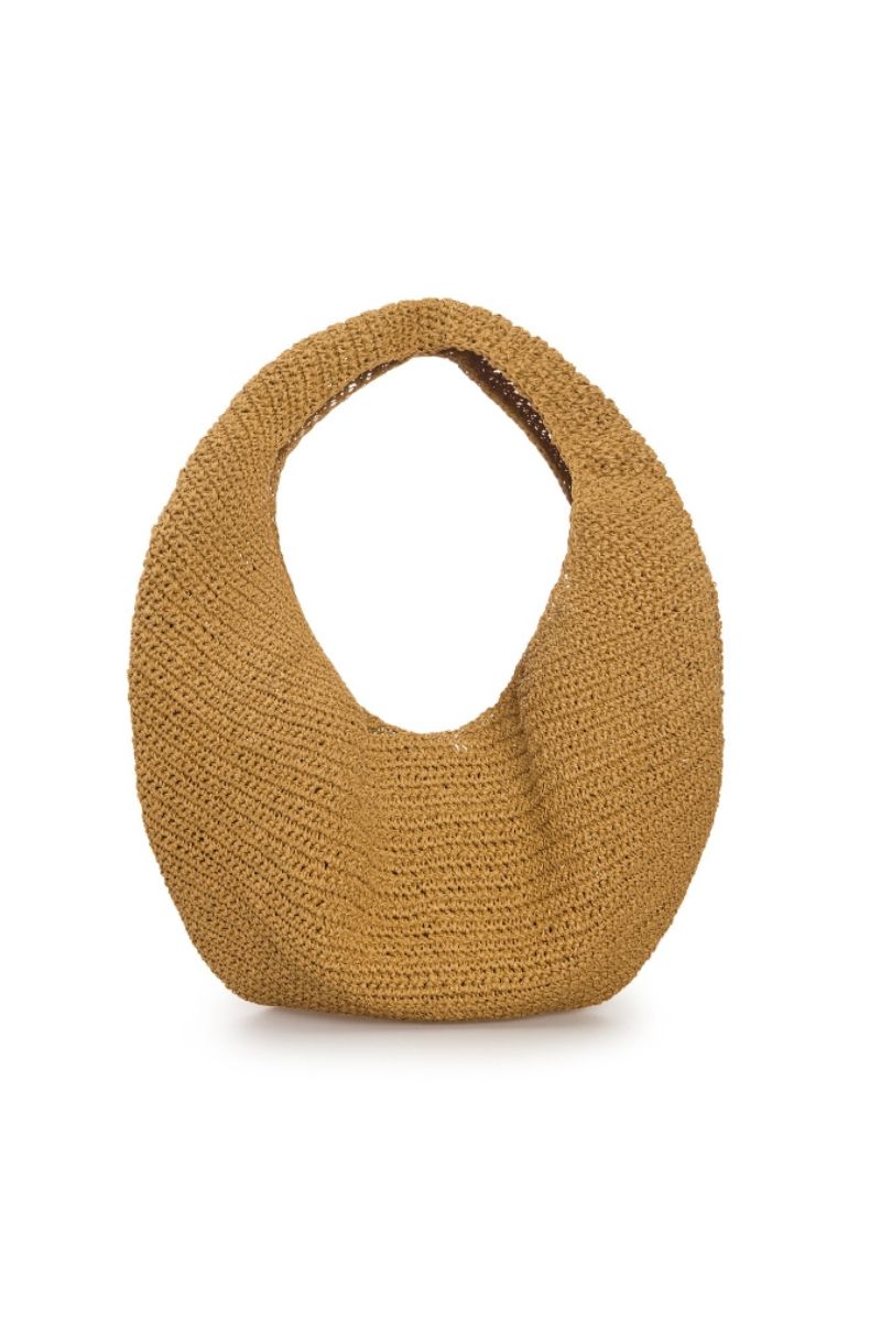 Beige Vikele Studio Sirene shoulder bag with sleek design and adjustable strap, stylish accessory for everyday use.